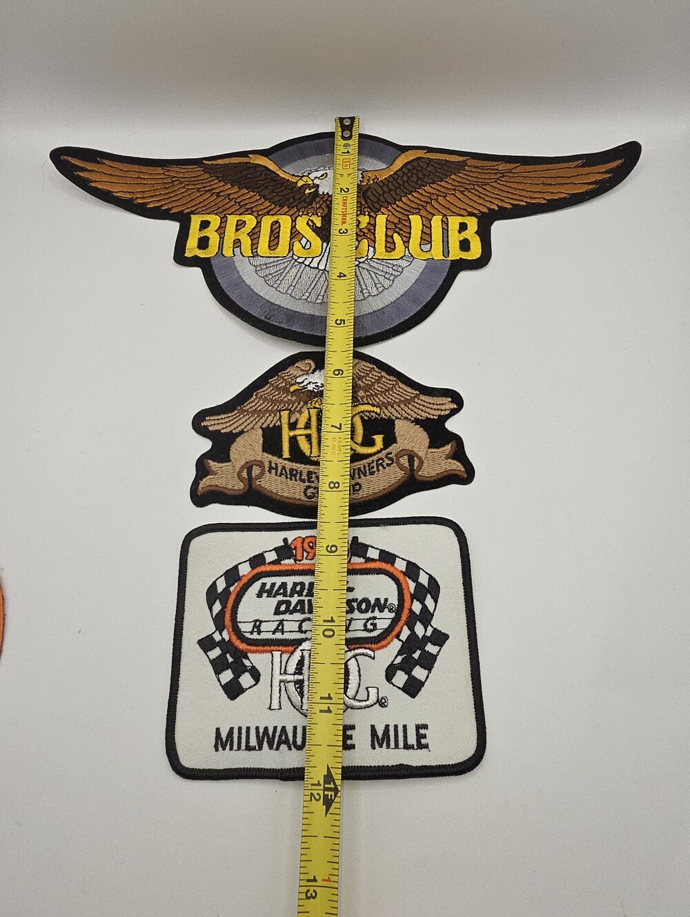 Harley Davidson Patch Lot 12" Bros Club HOG Milwaukee Mile - Picture 2 of 4
